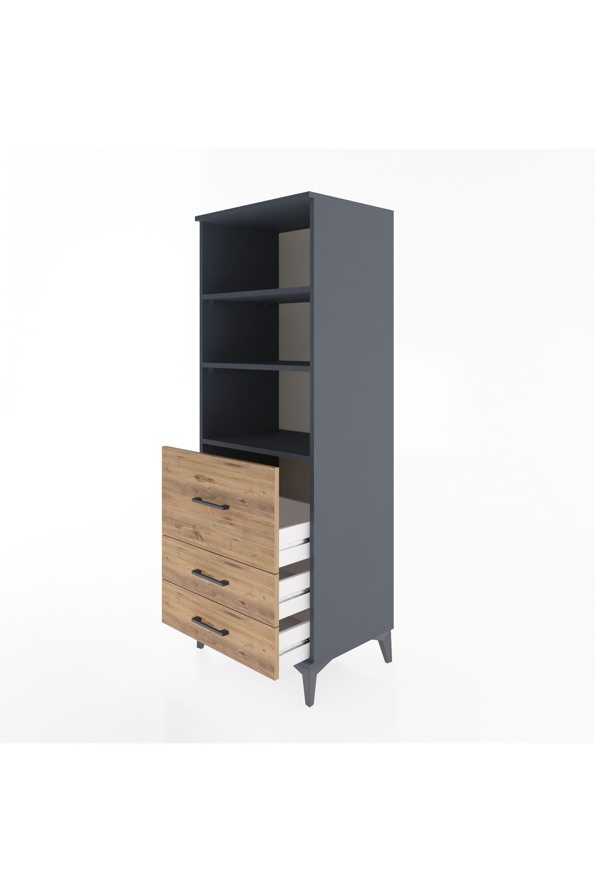 Hyperion Dolap 3 Raflı 3 Çekmeceli 60x44x163 - S53M028V6B