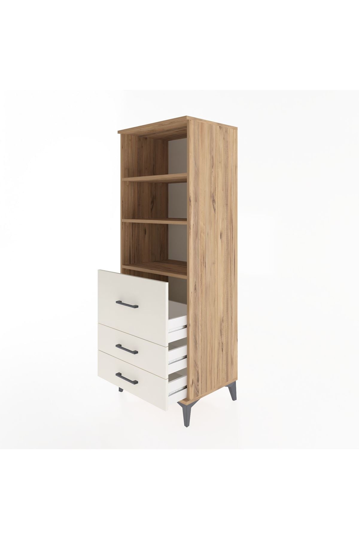 Hyperion Dolap 3 Raflı 3 Çekmeceli 60x44x163 - S53M028V7B