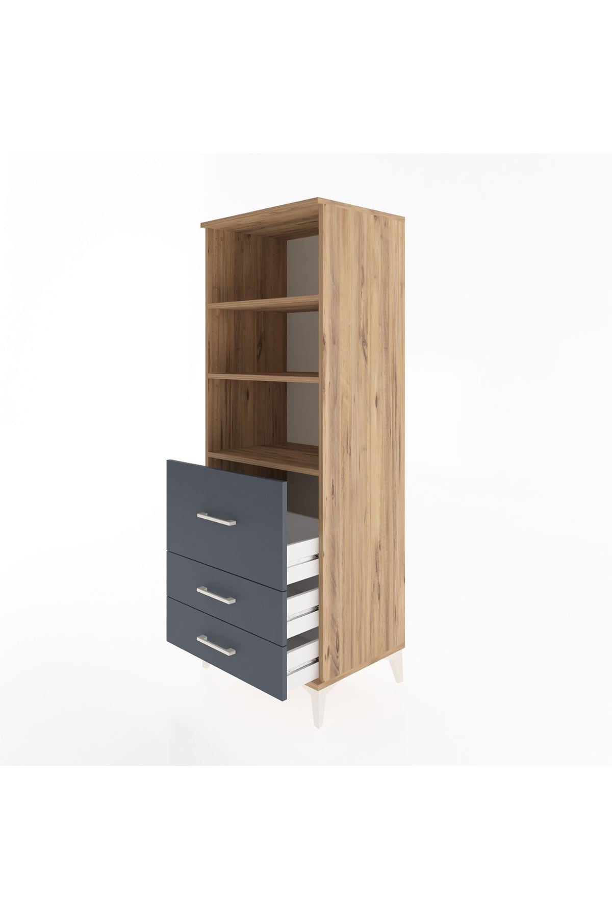Hyperion Dolap 3 Raflı 3 Çekmeceli 60x44x163 - S53M028V8B