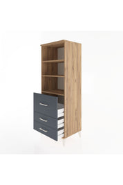 Hyperion Dolap 3 Raflı 3 Çekmeceli 60x44x163 - S53M028V8B