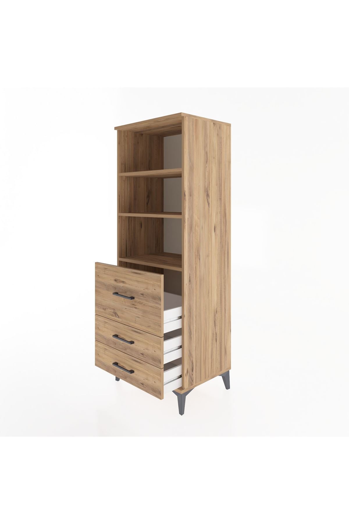 Hyperion Dolap 3 Raflı 3 Çekmeceli 60x44x163 - S53M028V9B
