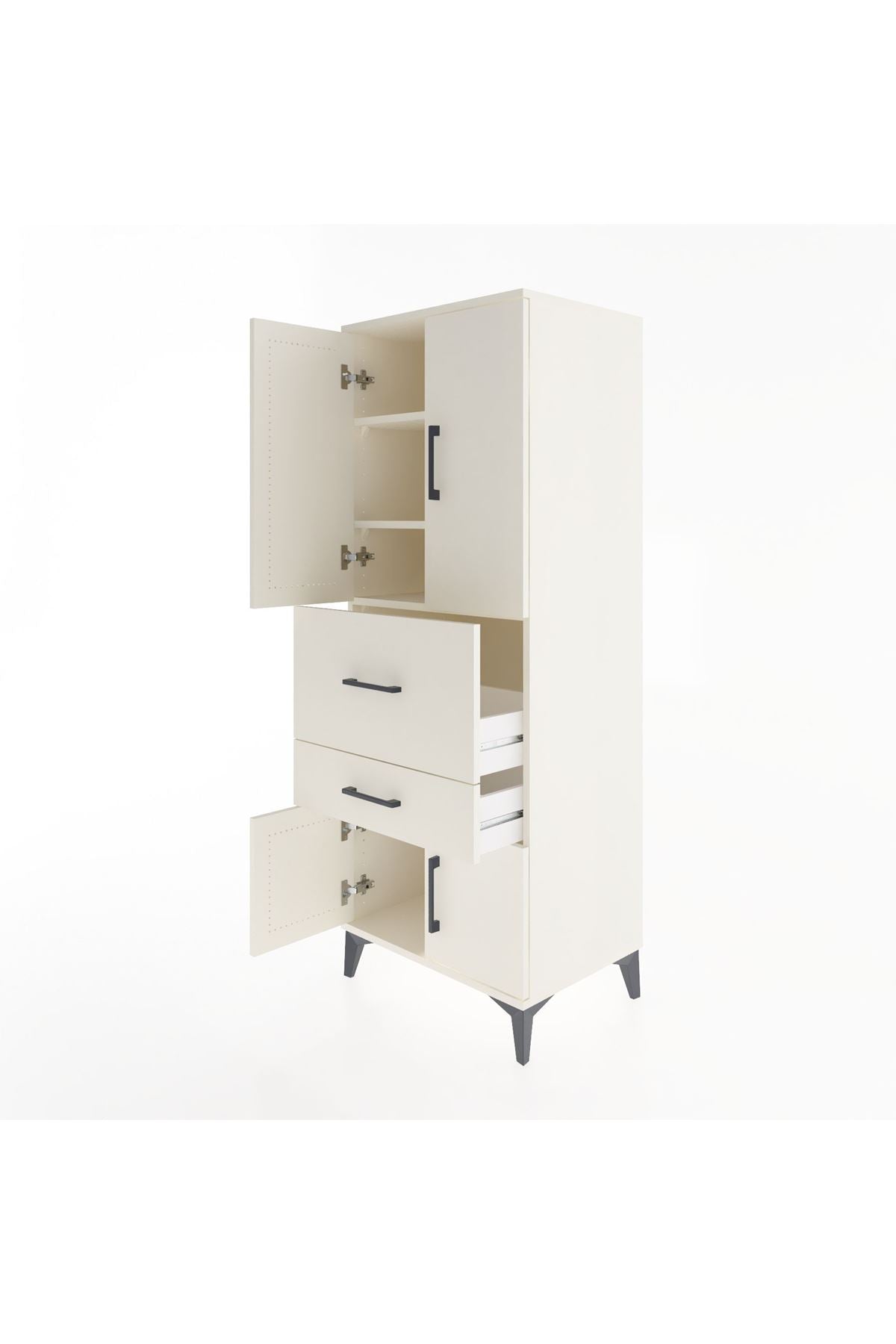 Hyperion Dolap 3 Raflı 2 Çekmeceli 4 Kapaklı 60x44x163 - S53M029V1B