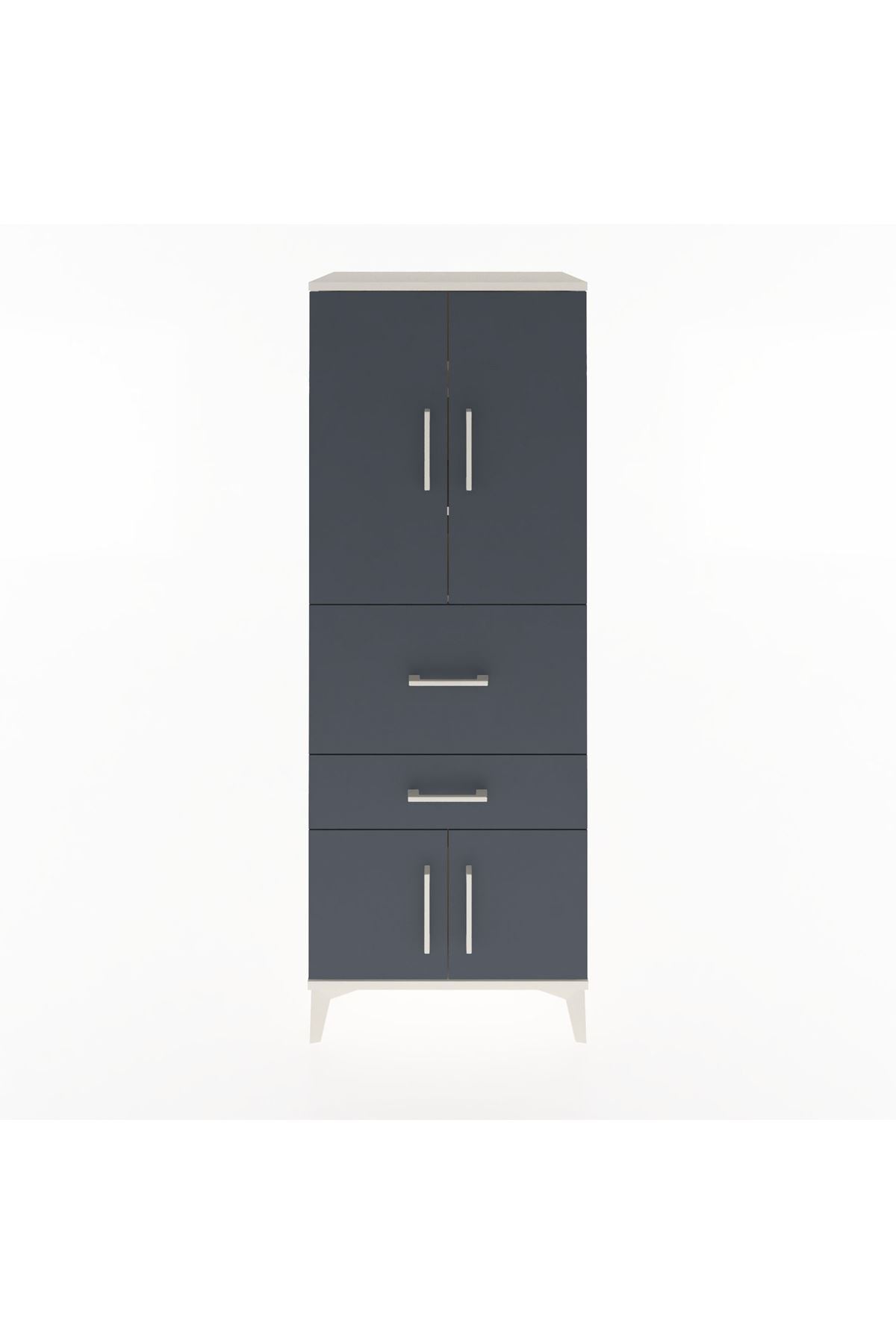 Hyperion Dolap 3 Raflı 2 Çekmeceli 4 Kapaklı 60x44x163 - S53M029V2B