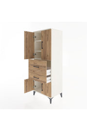 Hyperion Dolap 3 Raflı 2 Çekmeceli 4 Kapaklı 60x44x163 - S53M029V3B