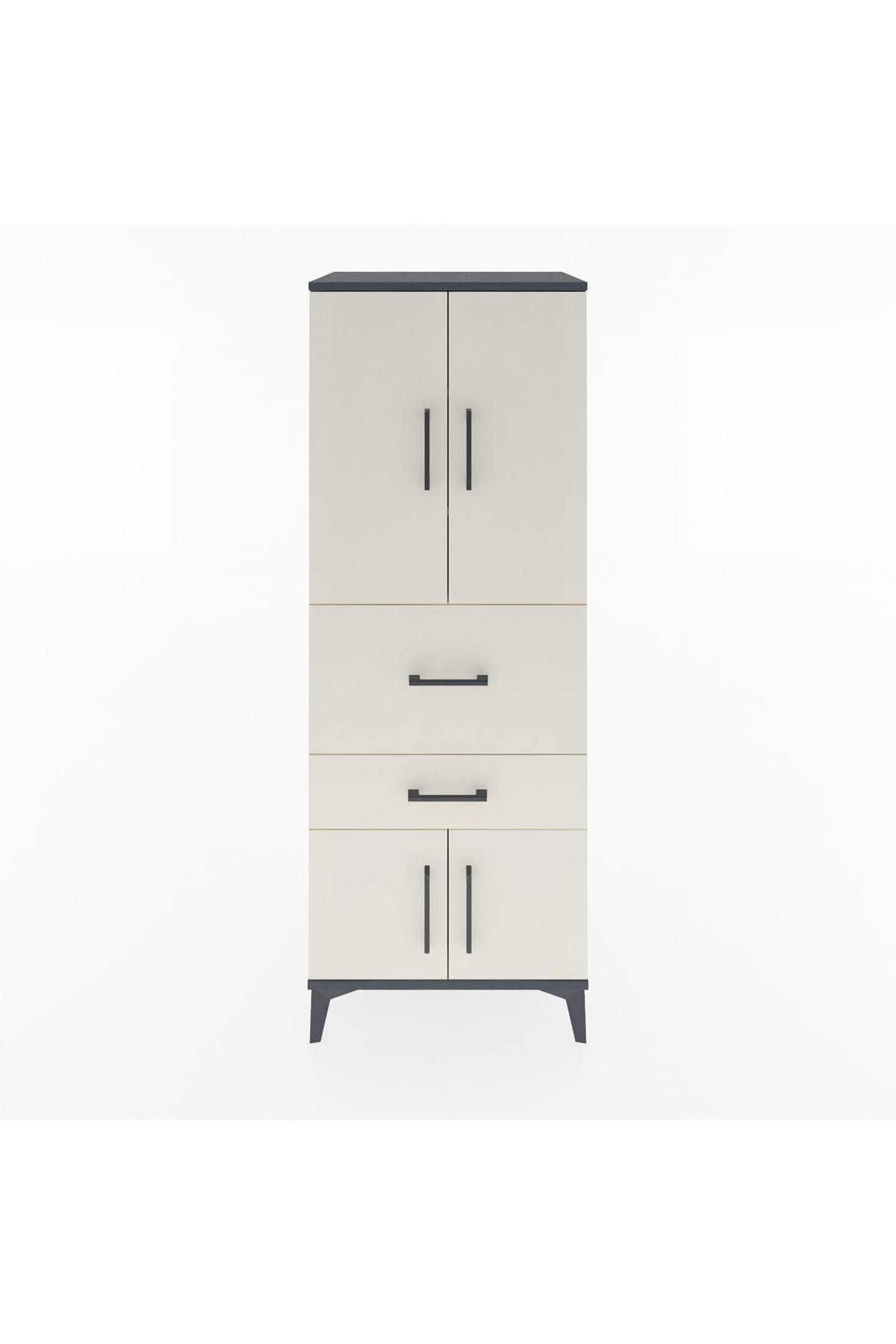 Hyperion Dolap 3 Raflı 2 Çekmeceli 4 Kapaklı 60x44x163 - S53M029V4B