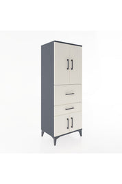 Hyperion Dolap 3 Raflı 2 Çekmeceli 4 Kapaklı 60x44x163 - S53M029V4B