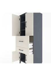 Hyperion Dolap 3 Raflı 2 Çekmeceli 4 Kapaklı 60x44x163 - S53M029V4B