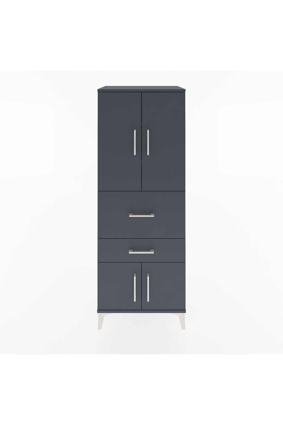 Hyperion Dolap 3 Raflı 2 Çekmeceli 4 Kapaklı 60x44x163 - S53M029V5B