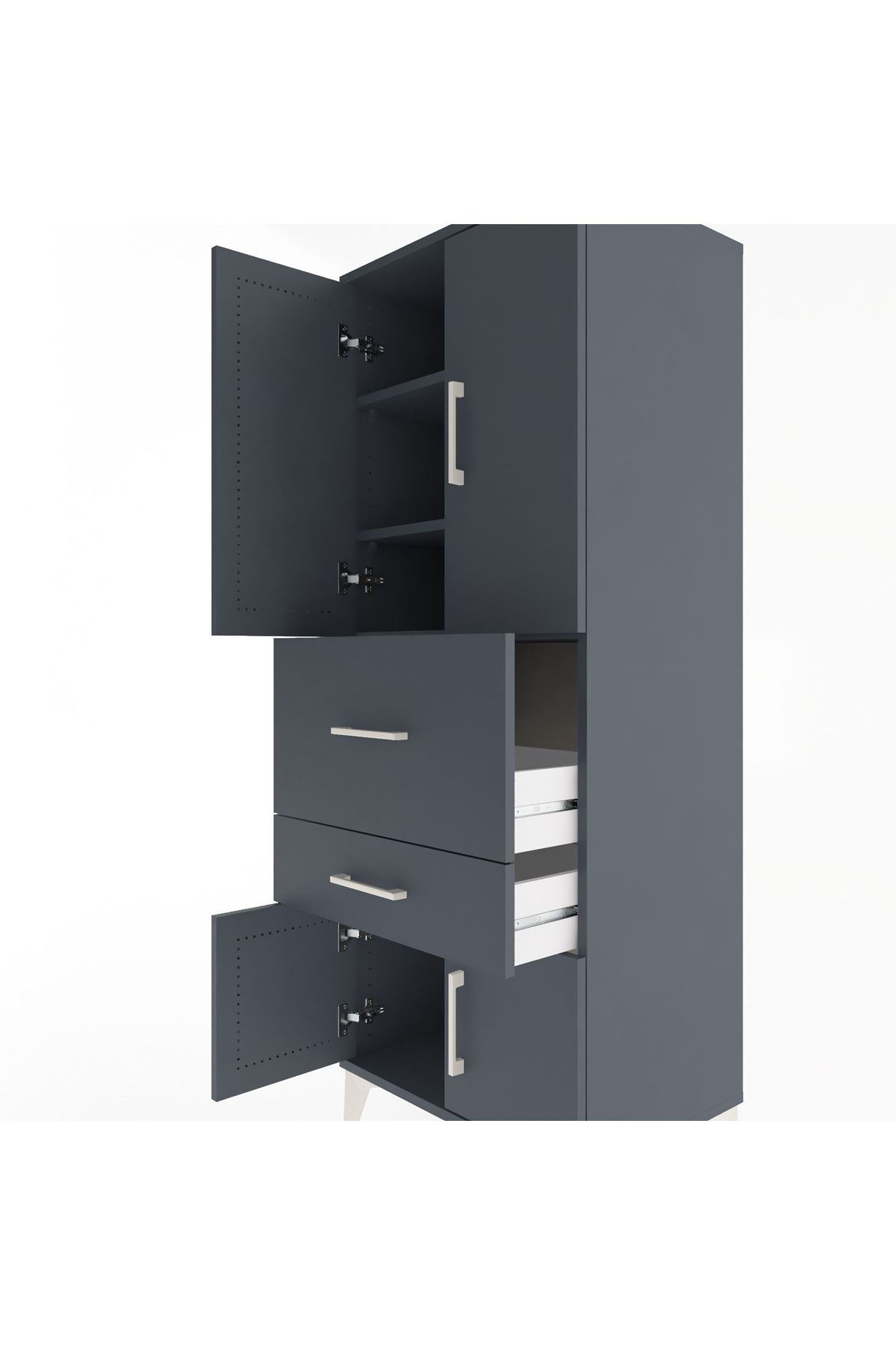Hyperion Dolap 3 Raflı 2 Çekmeceli 4 Kapaklı 60x44x163 - S53M029V5B
