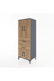 Hyperion Dolap 3 Raflı 2 Çekmeceli 4 Kapaklı 60x44x163 - S53M029V6B