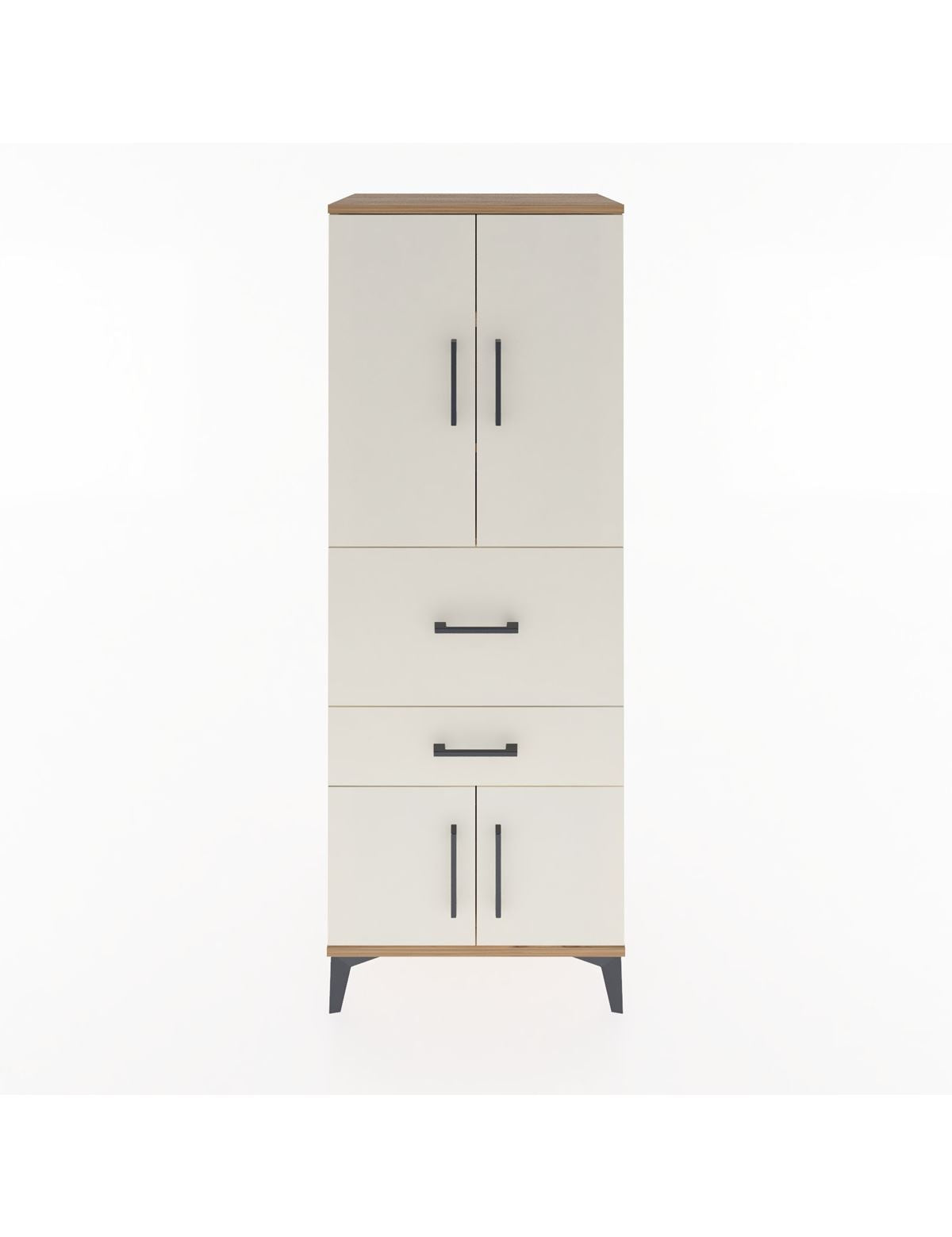 Hyperion Dolap 3 Raflı 2 Çekmeceli 4 Kapaklı 60x44x163 - S53M029V7B