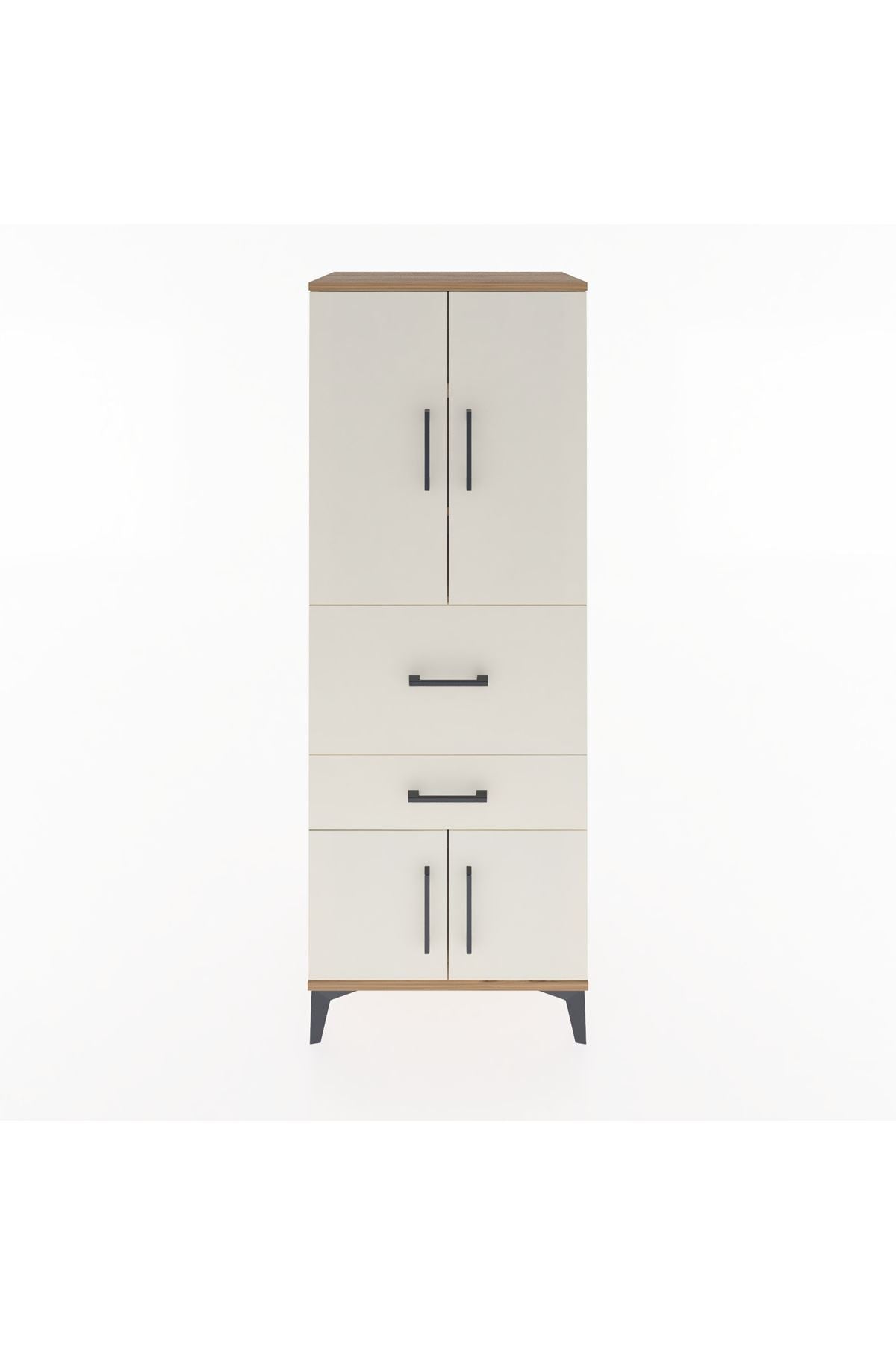 Hyperion Dolap 3 Raflı 2 Çekmeceli 4 Kapaklı 60x44x163 - S53M029V7B