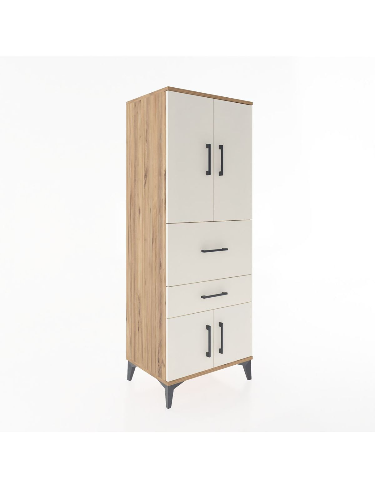 Hyperion Dolap 3 Raflı 2 Çekmeceli 4 Kapaklı 60x44x163 - S53M029V7B