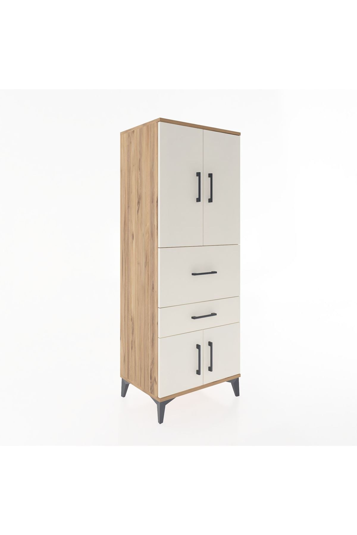 Hyperion Dolap 3 Raflı 2 Çekmeceli 4 Kapaklı 60x44x163 - S53M029V7B