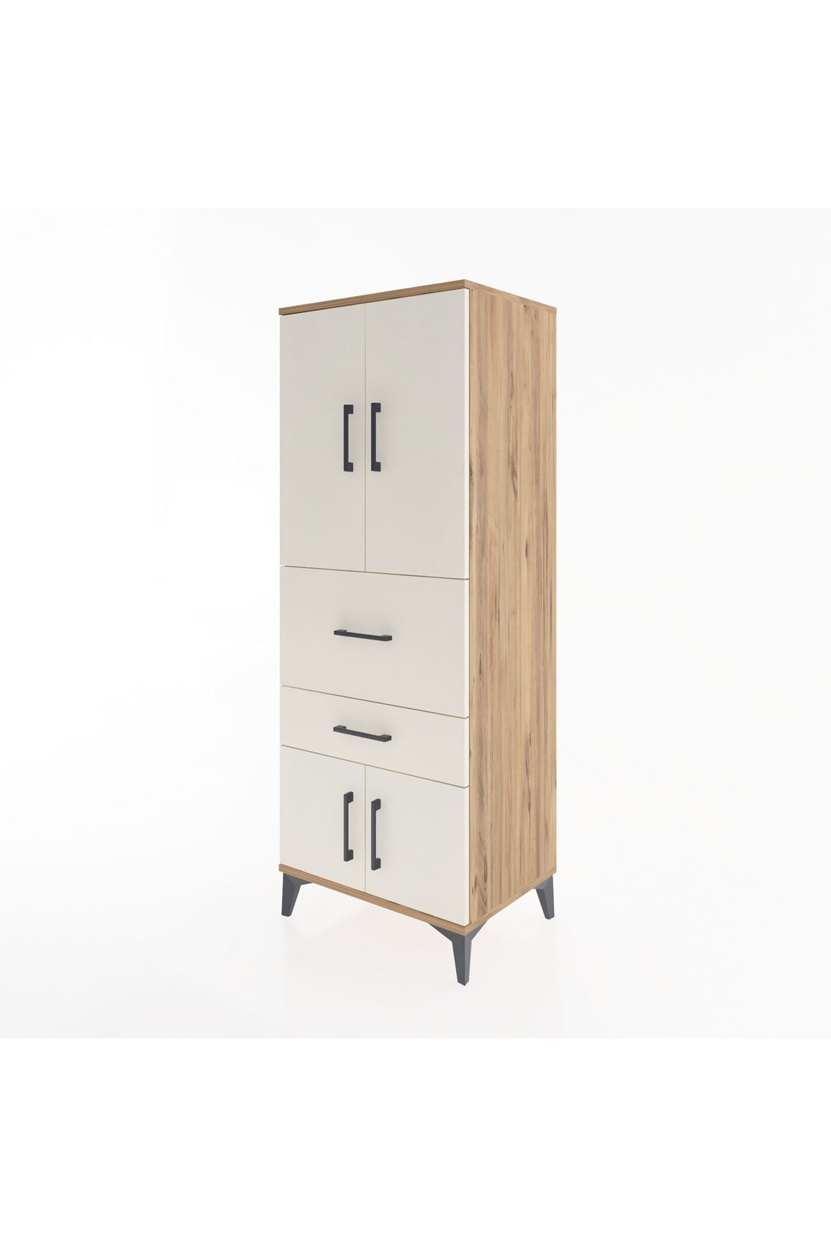 Hyperion Dolap 3 Raflı 2 Çekmeceli 4 Kapaklı 60x44x163 - S53M029V7B