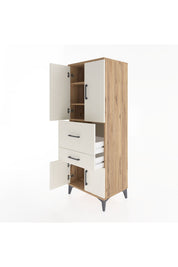 Hyperion Dolap 3 Raflı 2 Çekmeceli 4 Kapaklı 60x44x163 - S53M029V7B