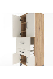 Hyperion Dolap 3 Raflı 2 Çekmeceli 4 Kapaklı 60x44x163 - S53M029V7B