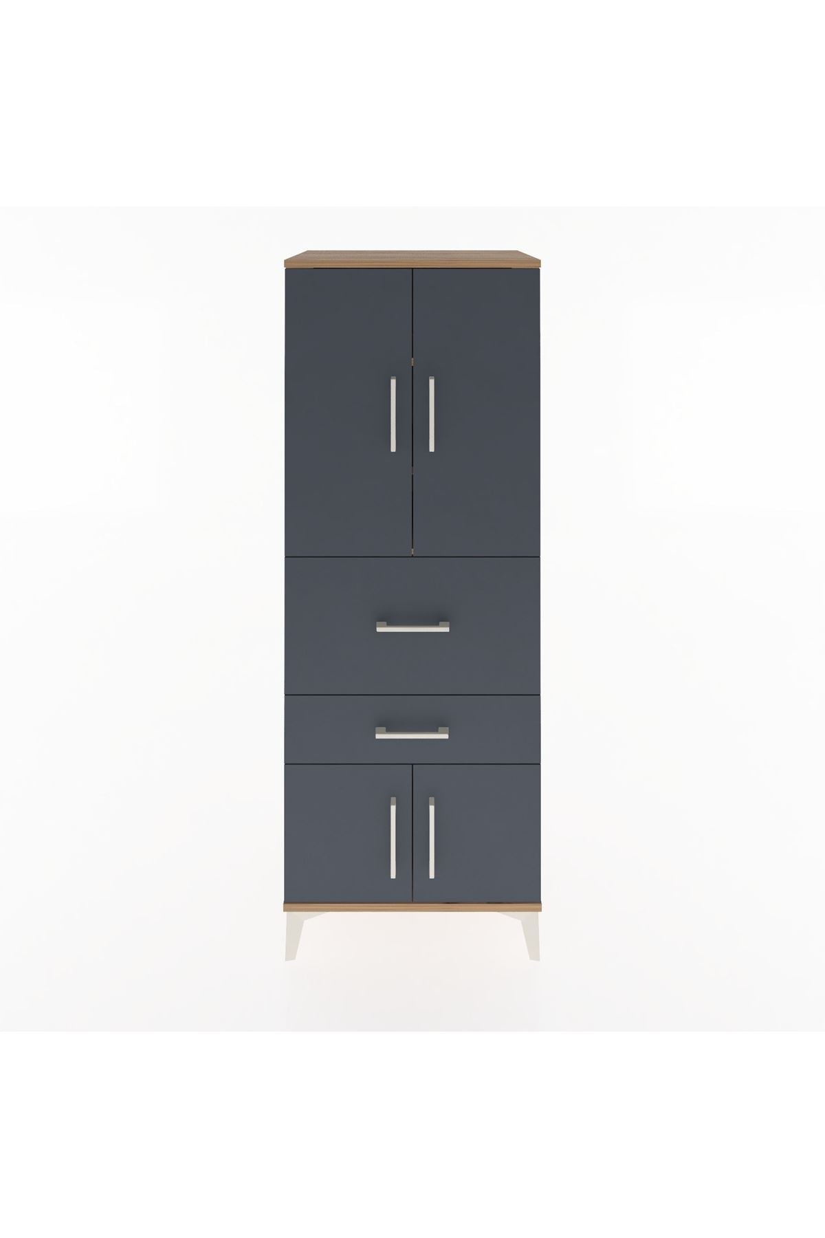 Hyperion Dolap 3 Raflı 2 Çekmeceli 4 Kapaklı 60x44x163 - S53M029V8B