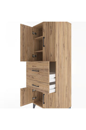 Hyperion Dolap 3 Raflı 2 Çekmeceli 4 Kapaklı 60x44x163 - S53M029V9B
