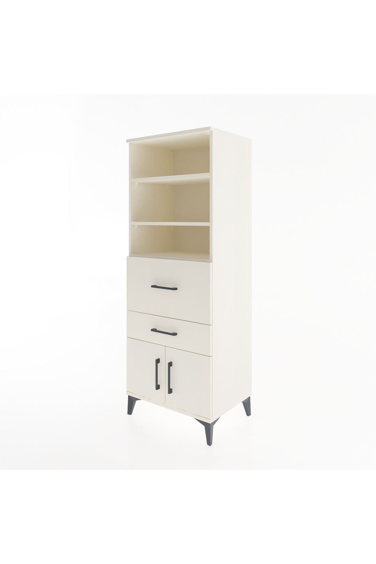 Hyperion Dolap 3 Raflı 2 Çekmeceli 2 Kapaklı 60x44x163 - S53M030V1B