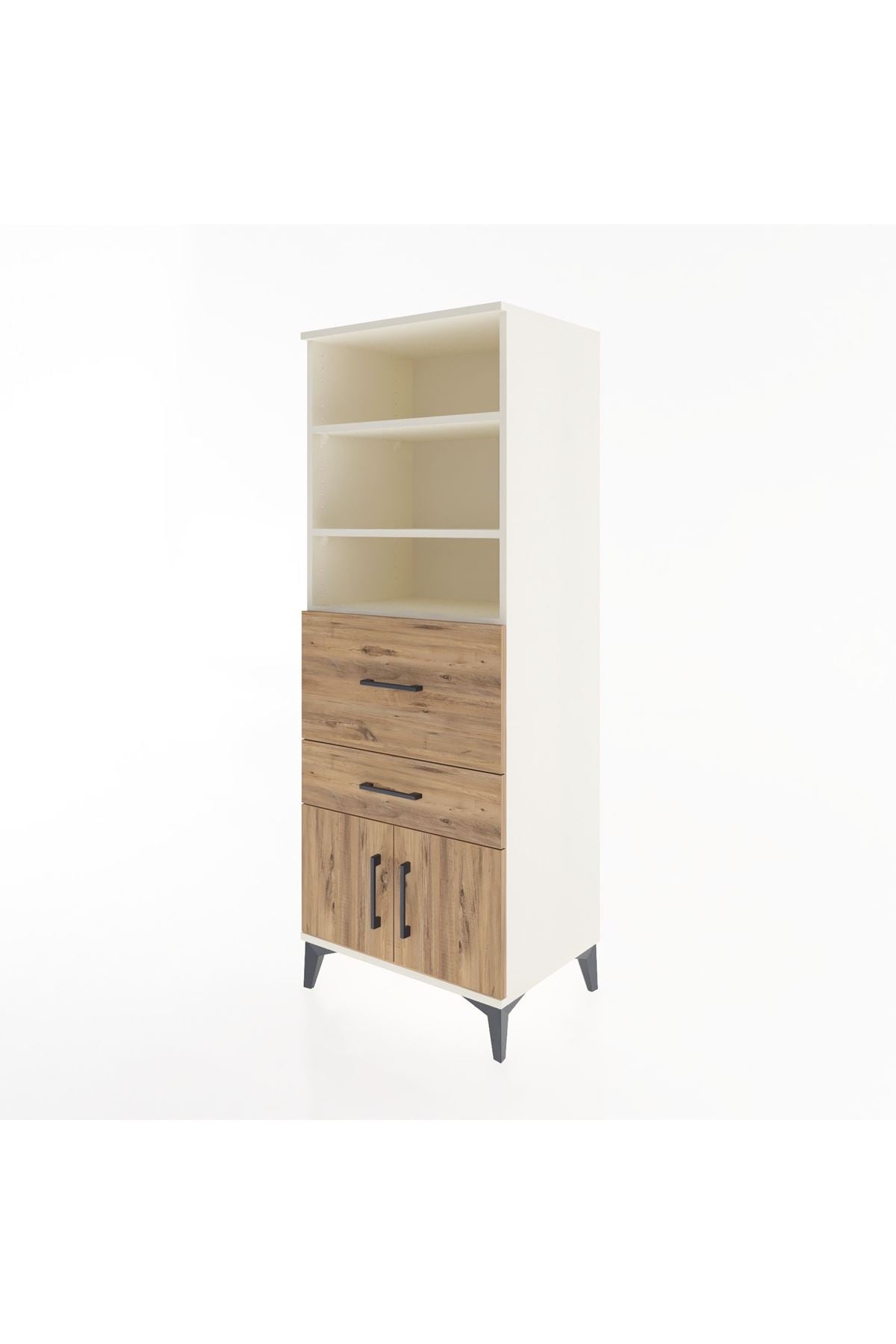 Hyperion Dolap 3 Raflı 2 Çekmeceli 2 Kapaklı 60x44x163 - S53M030V3B