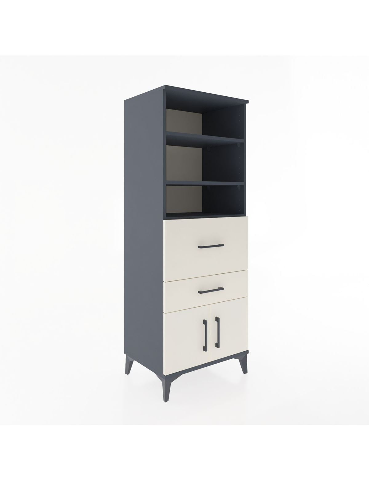 Hyperion Dolap 3 Raflı 2 Çekmeceli 2 Kapaklı 60x44x163 - S53M030V4B