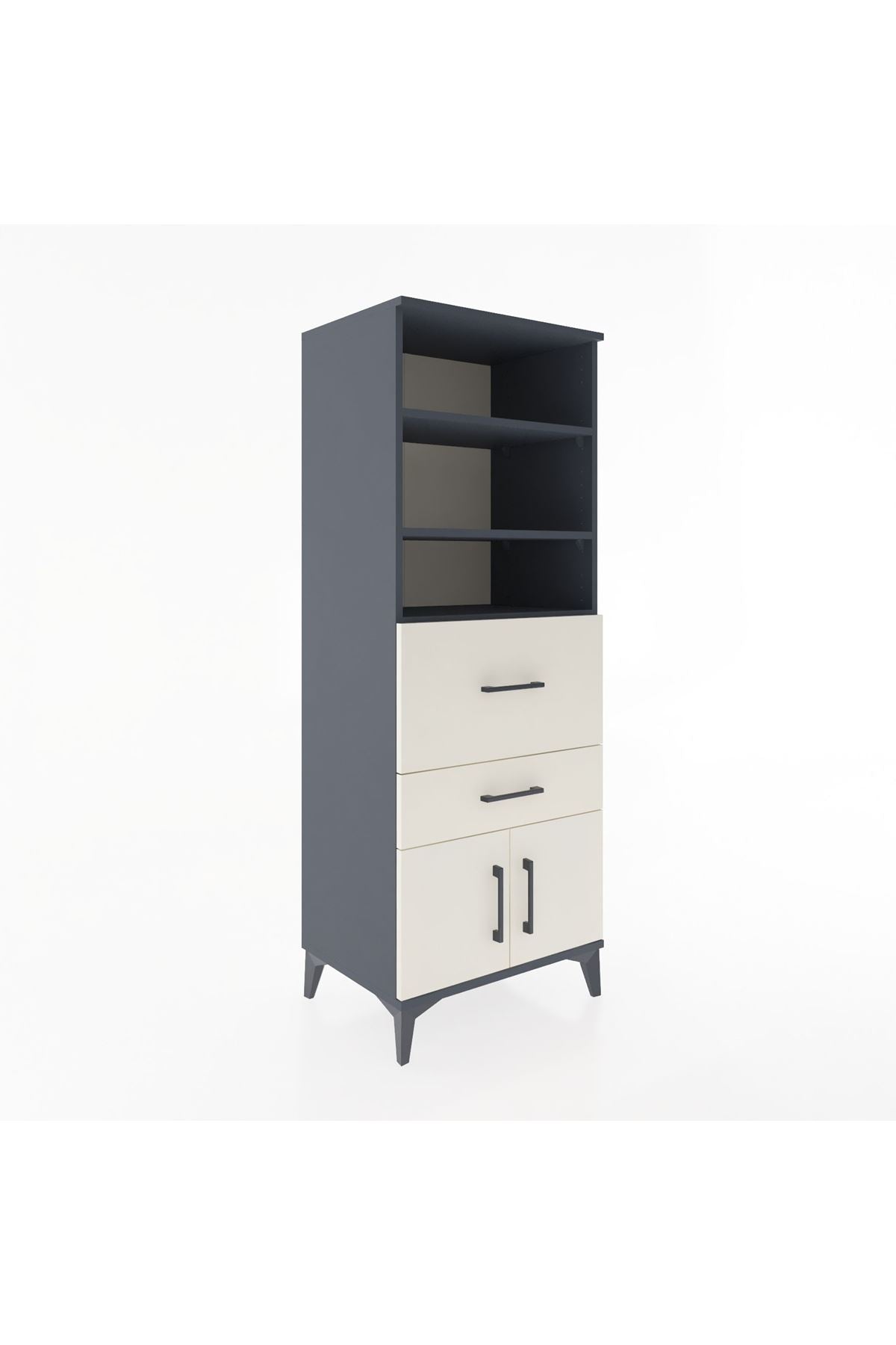 Hyperion Dolap 3 Raflı 2 Çekmeceli 2 Kapaklı 60x44x163 - S53M030V4B