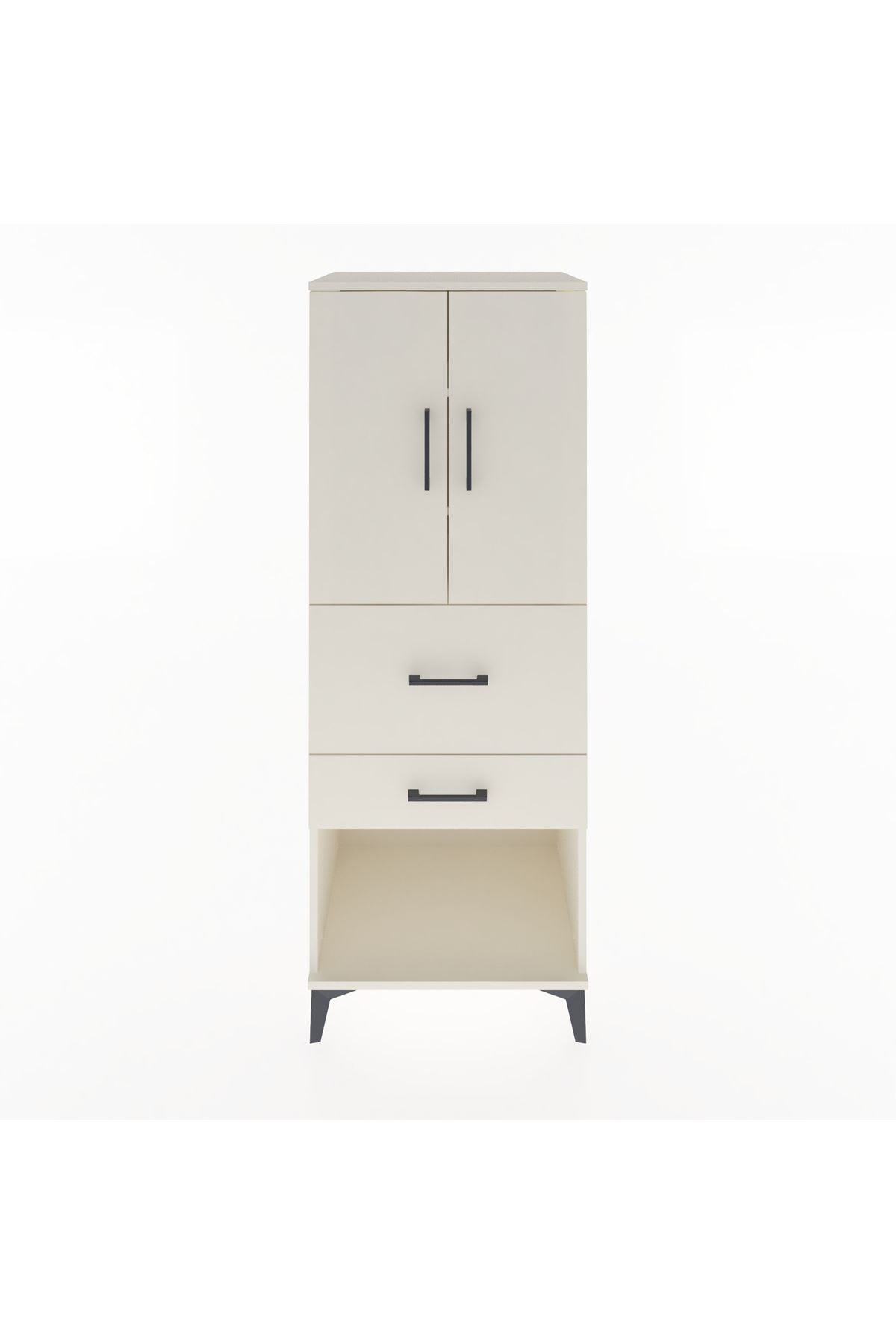 Hyperion Dolap 3 Raflı 2 Çekmeceli 2 Kapaklı 60x44x163 - S53M031V1B