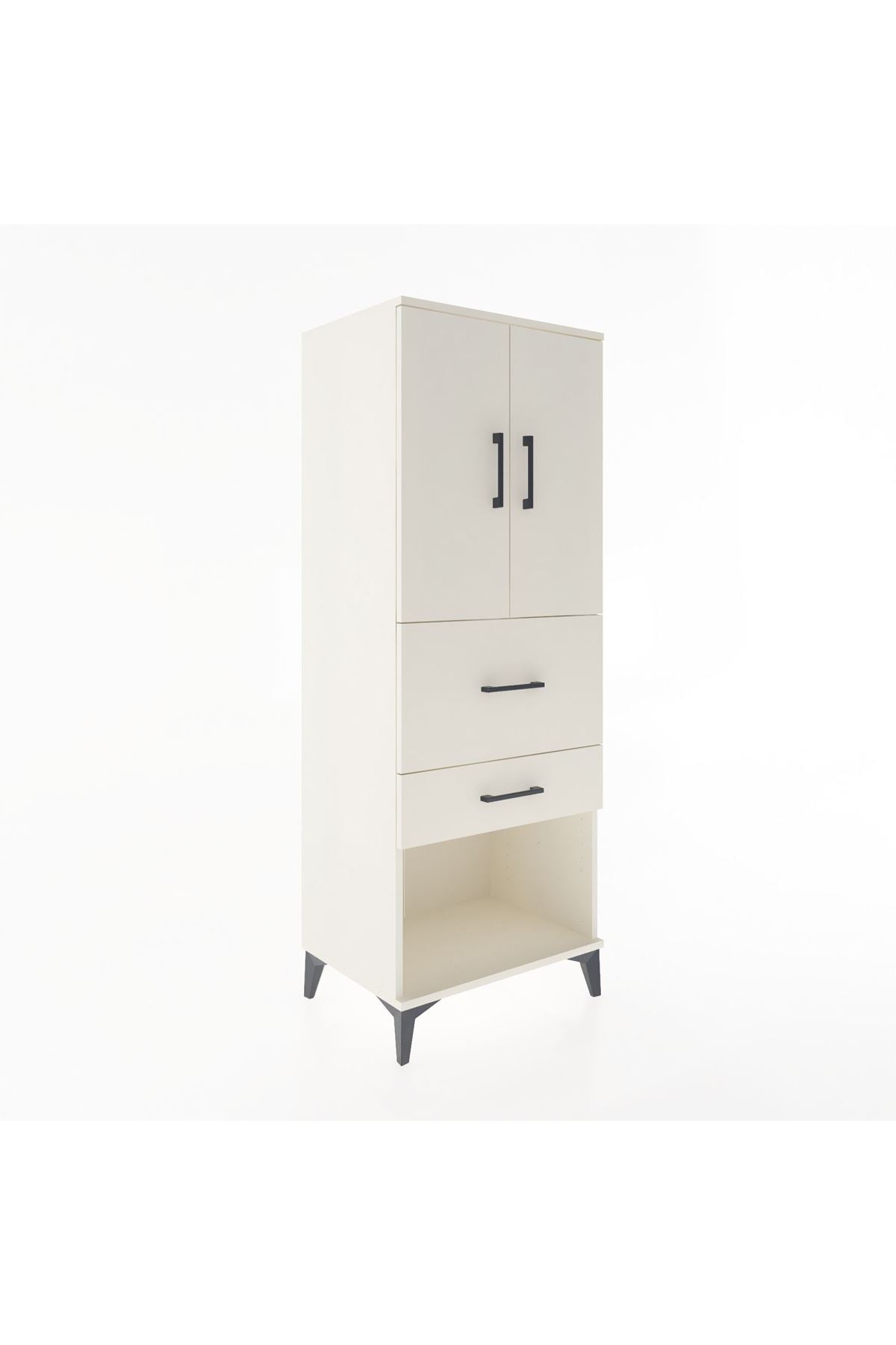 Hyperion Dolap 3 Raflı 2 Çekmeceli 2 Kapaklı 60x44x163 - S53M031V1B