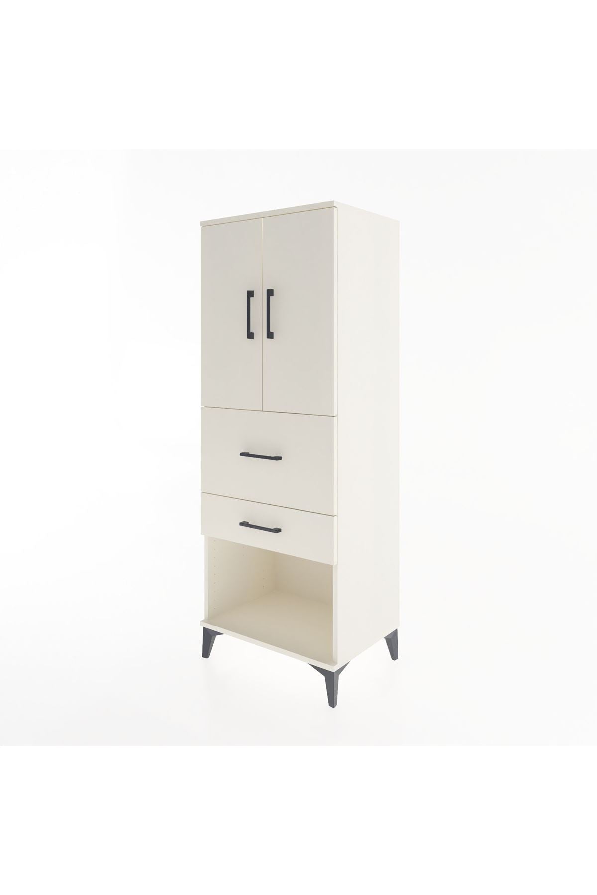 Hyperion Dolap 3 Raflı 2 Çekmeceli 2 Kapaklı 60x44x163 - S53M031V1B