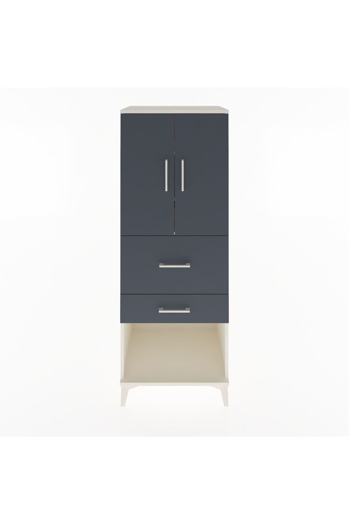 Hyperion Dolap 3 Raflı 2 Çekmeceli 2 Kapaklı 60x44x163 - S53M031V2B