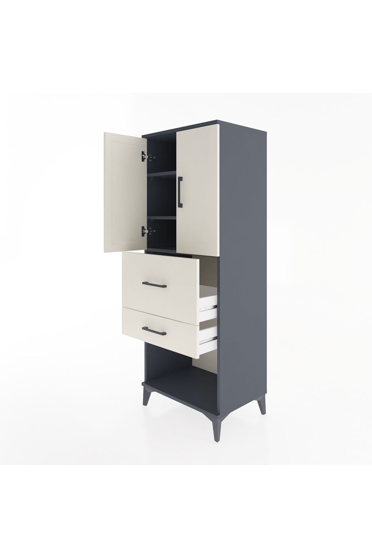 Hyperion Dolap 3 Raflı 2 Çekmeceli 2 Kapaklı 60x44x163 - S53M031V4B