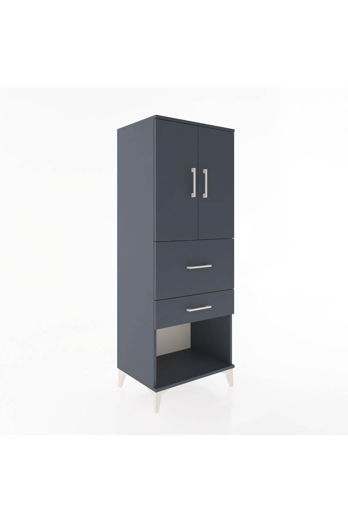 Hyperion Dolap 3 Raflı 2 Çekmeceli 2 Kapaklı 60x44x163 - S53M031V5B