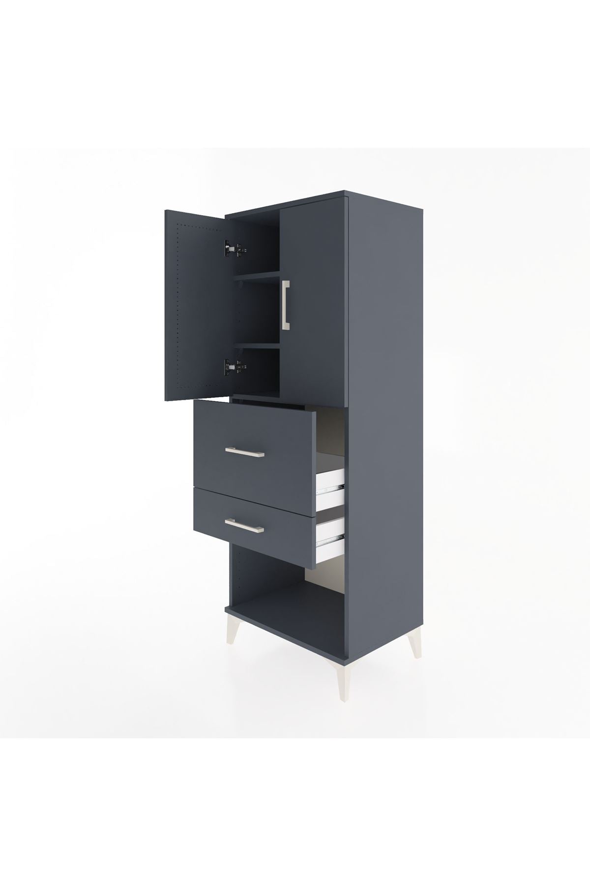 Hyperion Dolap 3 Raflı 2 Çekmeceli 2 Kapaklı 60x44x163 - S53M031V5B