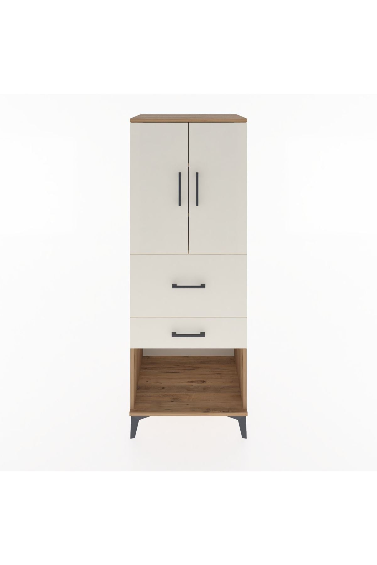 Hyperion Dolap 3 Raflı 2 Çekmeceli 2 Kapaklı 60x44x163 - S53M031V7B