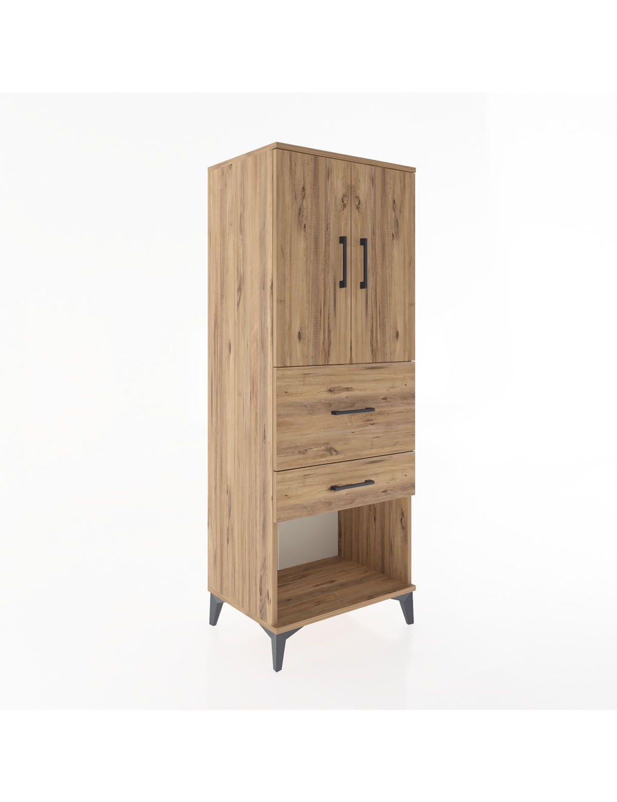 Hyperion Dolap 3 Raflı 2 Çekmeceli 2 Kapaklı 60x44x163 - S53M031V9B