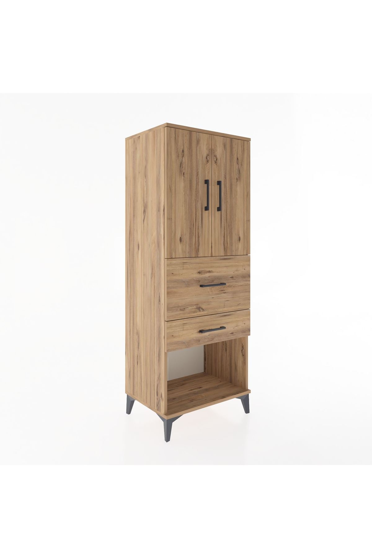 Hyperion Dolap 3 Raflı 2 Çekmeceli 2 Kapaklı 60x44x163 - S53M031V9B