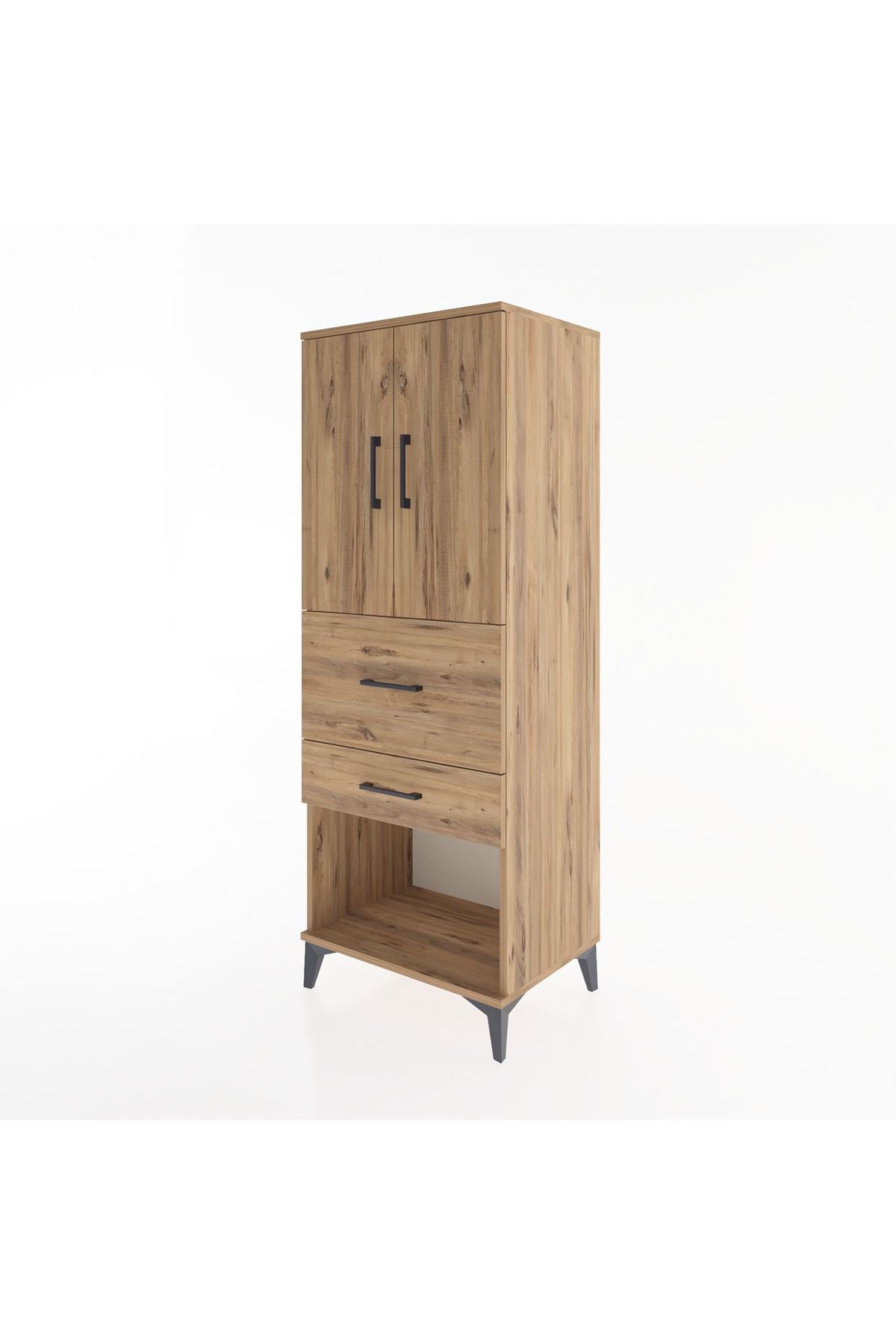 Hyperion Dolap 3 Raflı 2 Çekmeceli 2 Kapaklı 60x44x163 - S53M031V9B