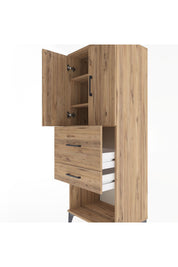 Hyperion Dolap 3 Raflı 2 Çekmeceli 2 Kapaklı 60x44x163 - S53M031V9B