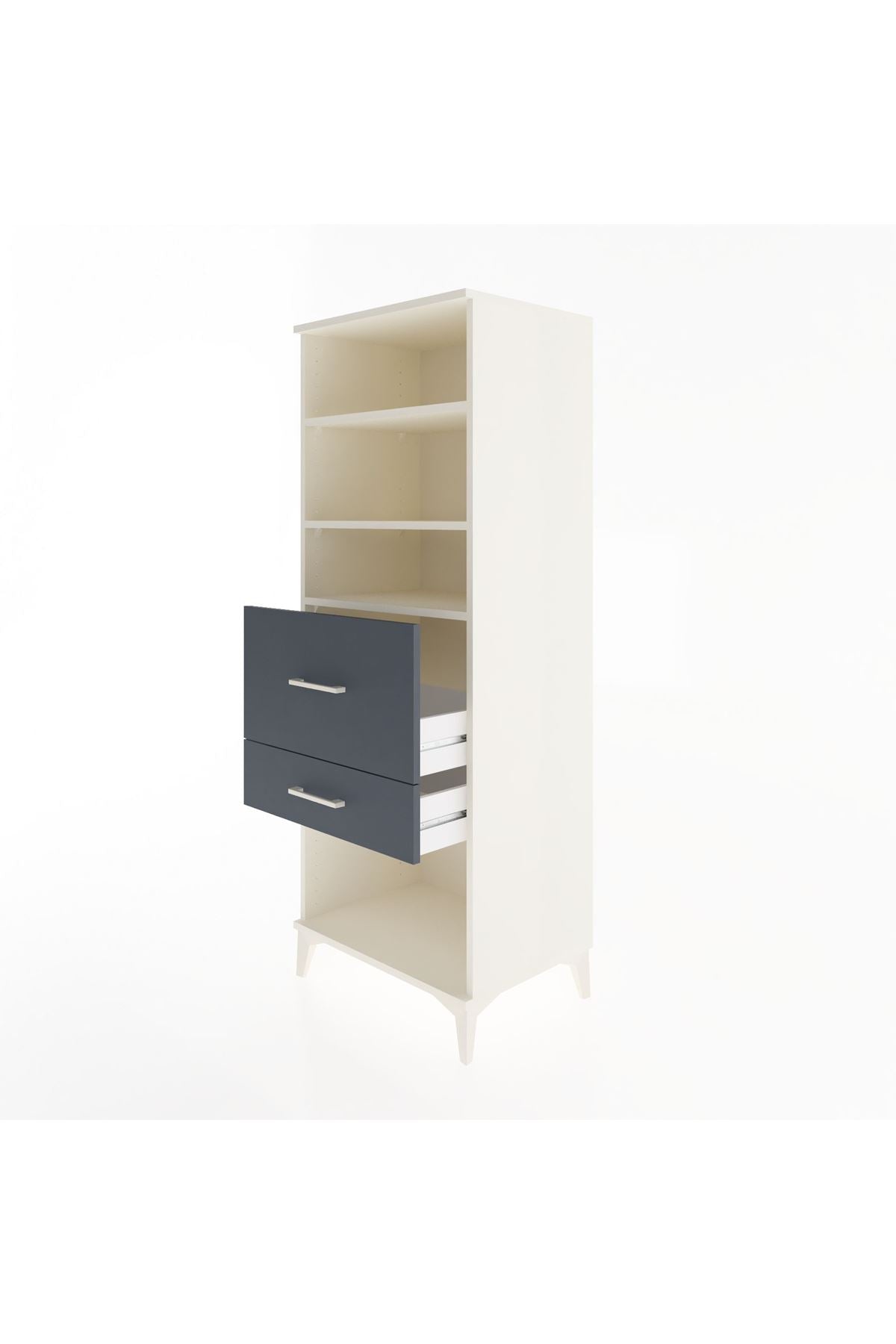 Hyperion Dolap 3 Raflı 2 Çekmeceli 60x44x163 - S53M032V2B