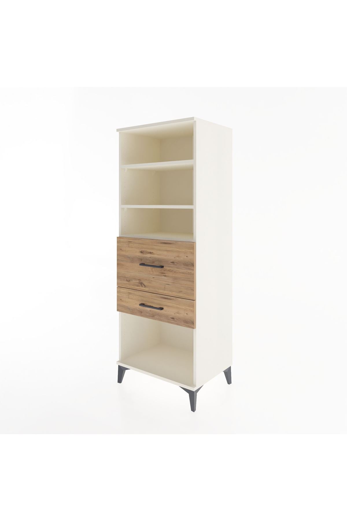 Hyperion Dolap 3 Raflı 2 Çekmeceli 60x44x163 - S53M032V3B
