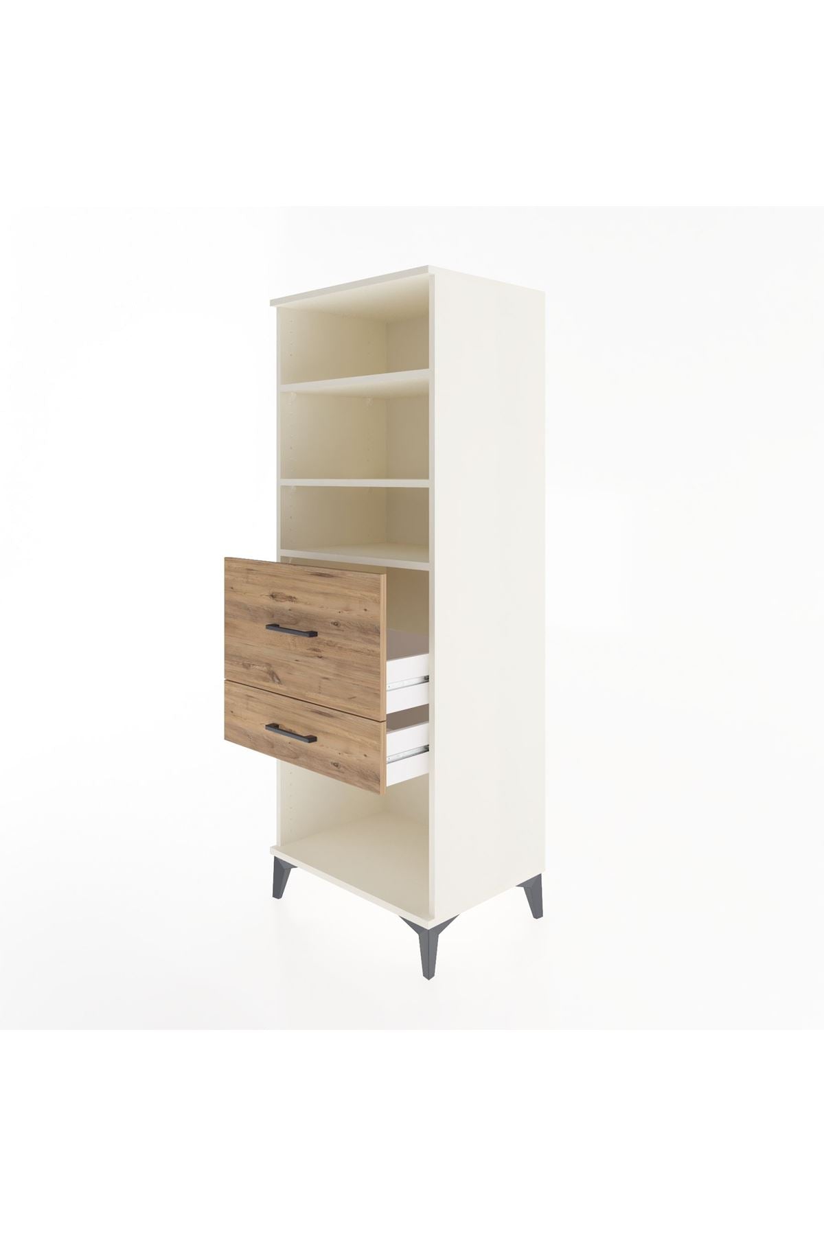 Hyperion Dolap 3 Raflı 2 Çekmeceli 60x44x163 - S53M032V3B