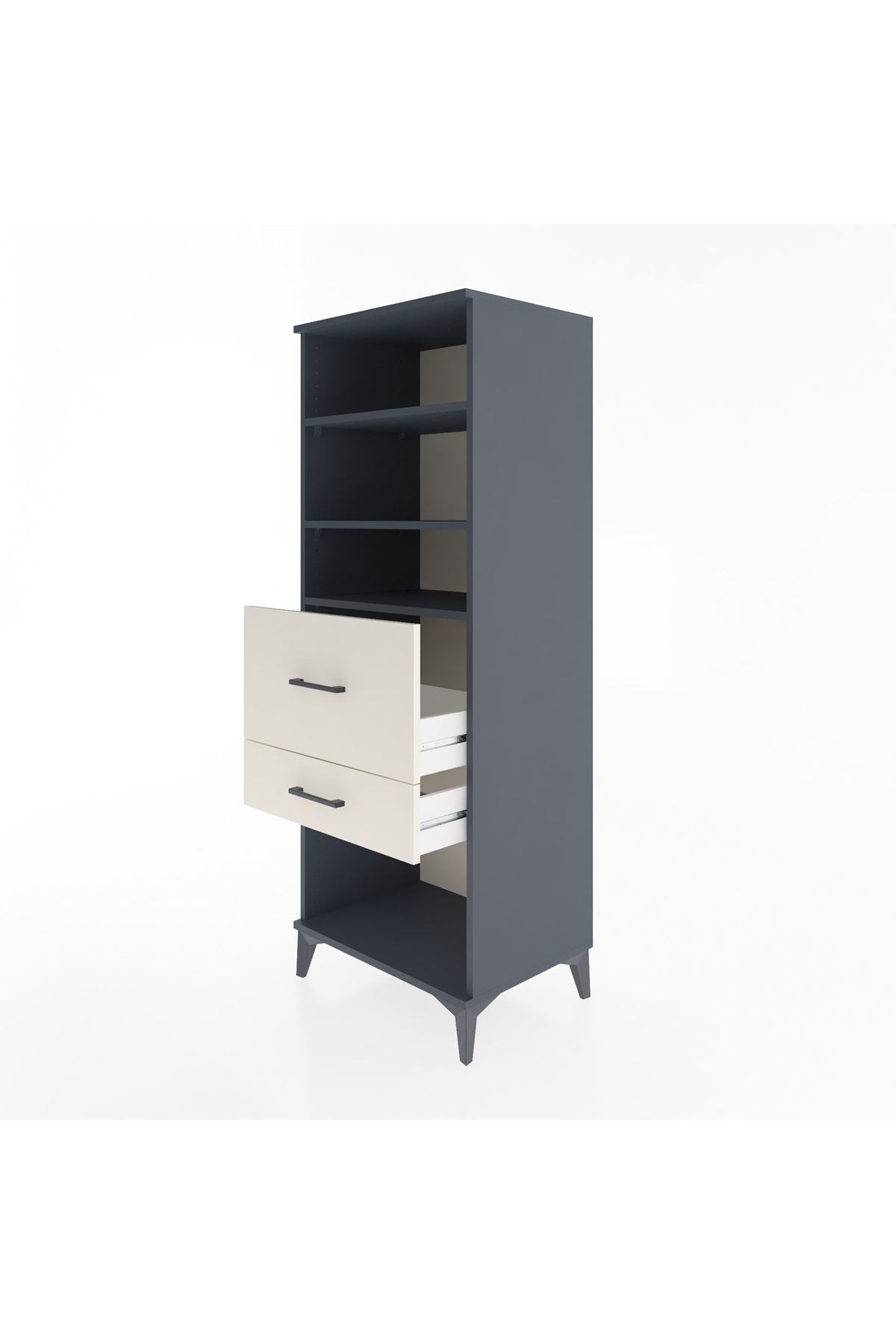 Hyperion Dolap 3 Raflı 2 Çekmeceli 60x44x163 - S53M032V4B