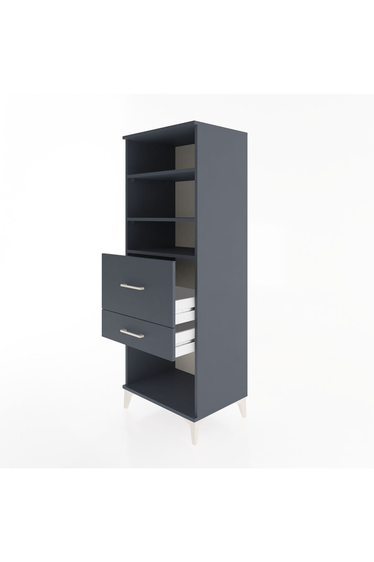 Hyperion Dolap 3 Raflı 2 Çekmeceli 60x44x163 - S53M032V5B