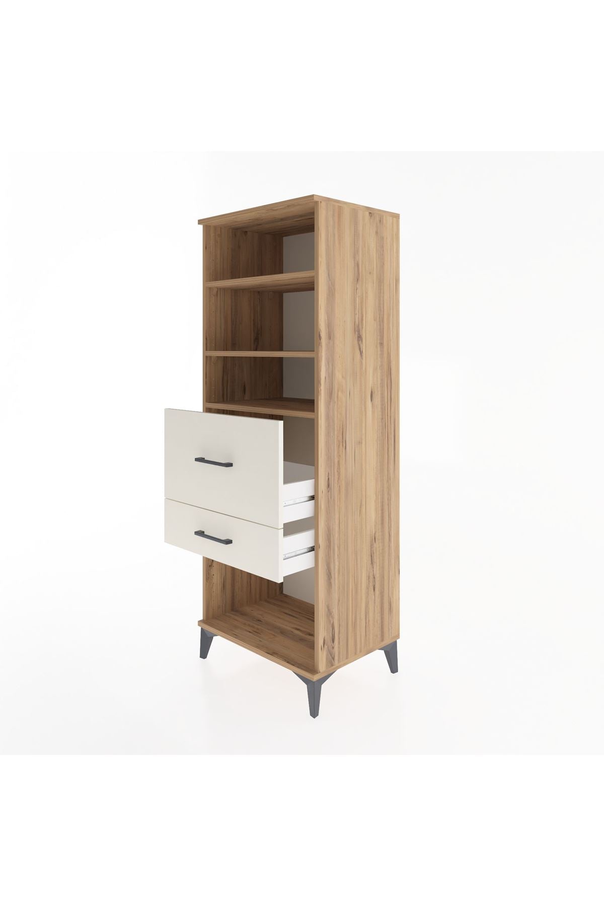 Hyperion Dolap 3 Raflı 2 Çekmeceli 60x44x163 - S53M032V7B