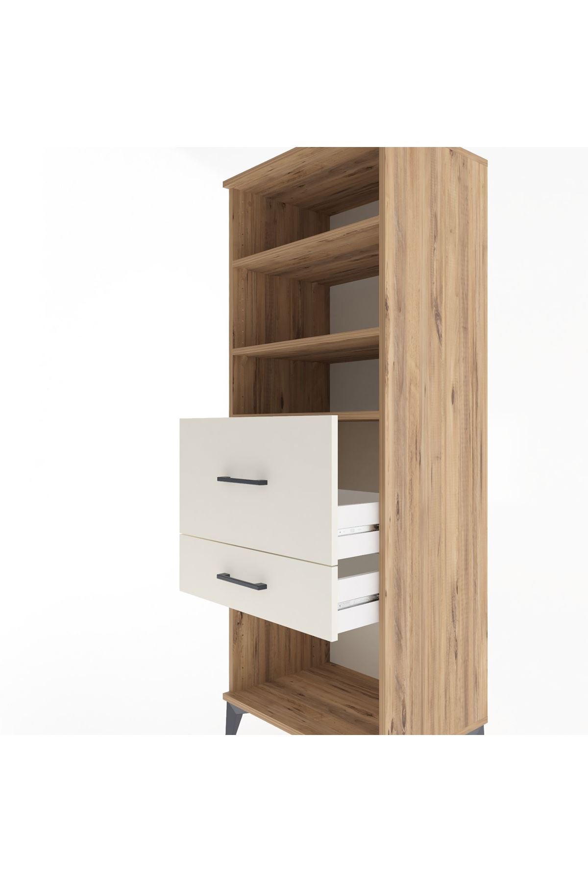 Hyperion Dolap 3 Raflı 2 Çekmeceli 60x44x163 - S53M032V7B