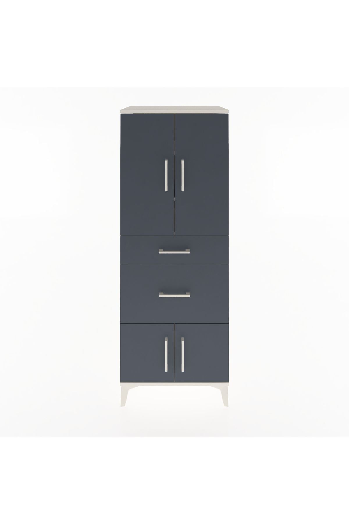 Hyperion Dolap 3 Raflı 2 Çekmeceli 4 Kapaklı 60x44x163 - S53M033V2B