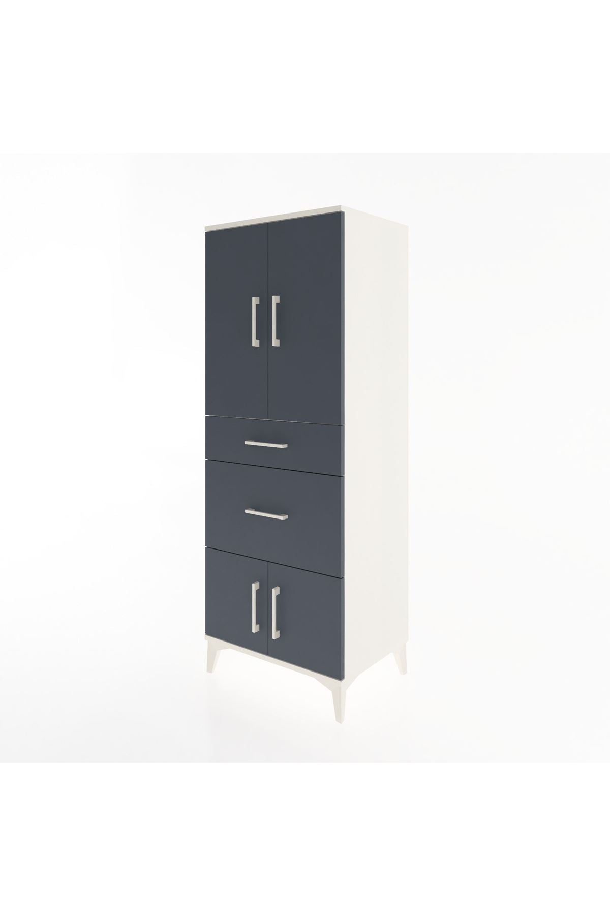 Hyperion Dolap 3 Raflı 2 Çekmeceli 4 Kapaklı 60x44x163 - S53M033V2B