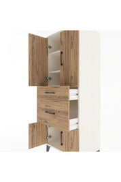 Hyperion Dolap 3 Raflı 2 Çekmeceli 4 Kapaklı 60x44x163 - S53M033V3B