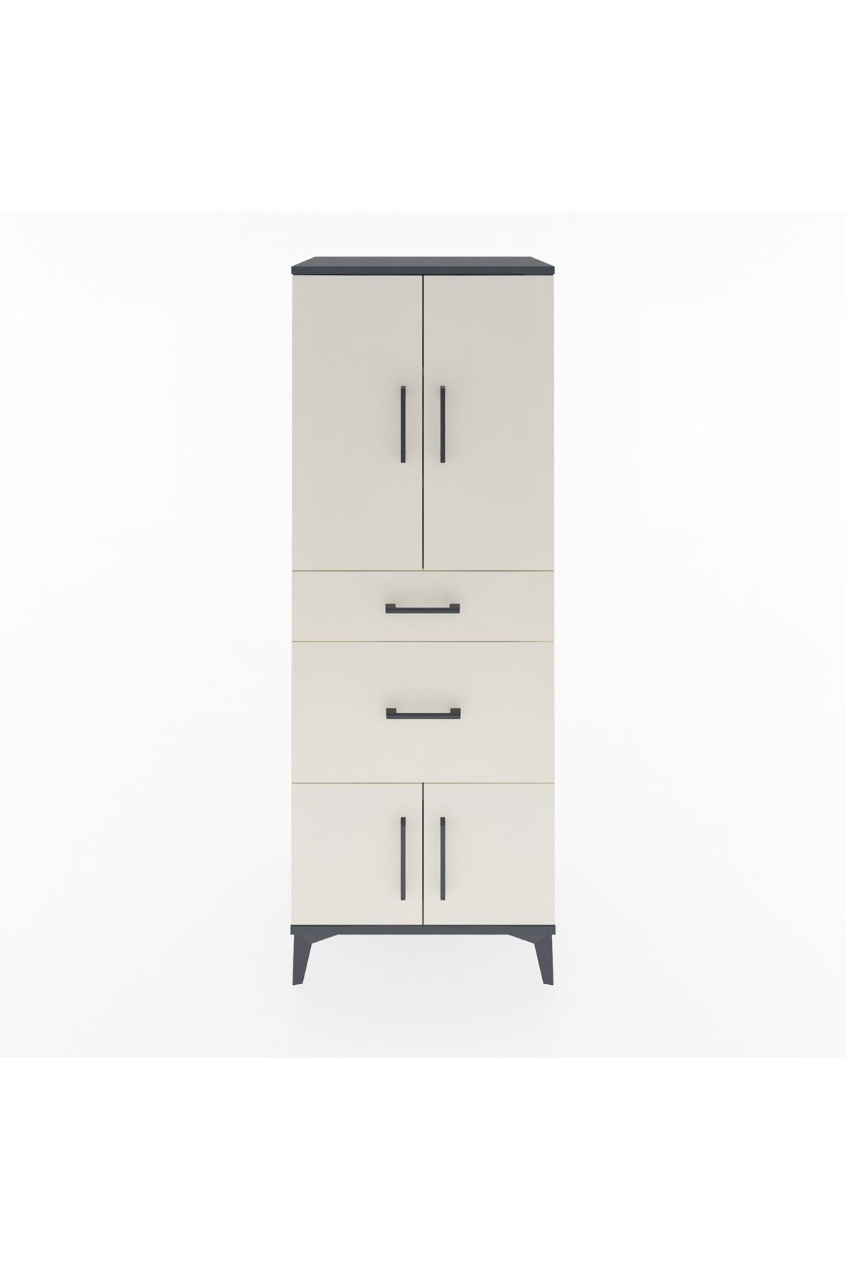 Hyperion Dolap 3 Raflı 2 Çekmeceli 4 Kapaklı 60x44x163 - S53M033V4B